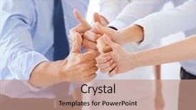  Presentation with team celebration - Beautiful PPT layouts featuring success and winning concept - happy backdrop and a coral colored foreground