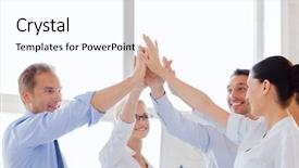  Presentation with business success - Slide set having decorated painted colorful pottery vase background and a dark gray colored foreground