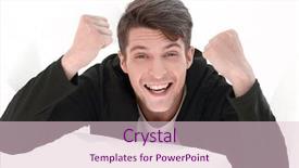  Presentation with breaking through - Slide set consisting of success breakthrough - close up purposeful young man background and a lemonade colored foreground