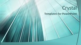  Presentation with high rise building - Amazing theme having success city - panoramic and perspective wide angle backdrop and a sky blue colored foreground