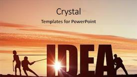  Presentation with collaborate - Cool new PPT layouts with success collaborate - business people pulling word business backdrop and a coral colored foreground