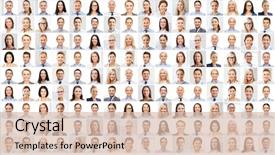  Presentation with people collage - Colorful slides enhanced with success concept - collage with many backdrop and a lemonade colored foreground