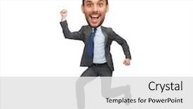  Presentation with success business - PPT theme consisting of success concept - funny laughing cartoon background and a white colored foreground