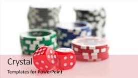  Presentation with poker chips - PPT layouts enhanced with success diamond - dice and poker chips isolated background and a red colored foreground