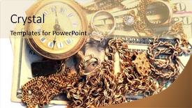  Presentation with gold diamond - PPT theme with success diamond - sell your old broken gold background and a lemonade colored foreground