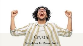  Presentation with emotion - PPT theme having success-emotion-and-expression-concept background and a soft green colored foreground