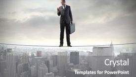  Presentation with cable - Presentation theme enhanced with success failure - african businessman standing background and a gray colored foreground