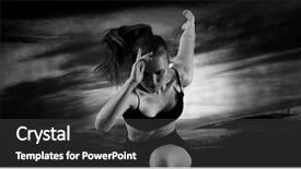  Presentation with leaving a job - Amazing slides having success freedom - woman sprinter leaving starting exploding backdrop and a  colored foreground