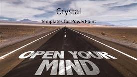  Presentation with open mind - Amazing slides having open your mind written backdrop and a light gray colored foreground