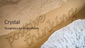  Presentation with positive and motivated - Cool new presentation theme with action plan free - positive thinking written backdrop and a coral colored foreground