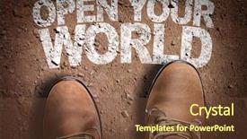  Presentation with mindset - Presentation design enhanced with consulting mindset - top view of boot background and a tawny brown colored foreground