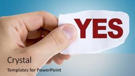  Presentation with yes - Presentation featuring psychology winning - yes background and a coral colored foreground