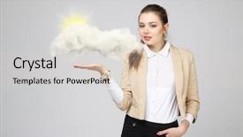  Presentation with cloud computing - Amazing theme having from behind the clouds backdrop and a lemonade colored foreground