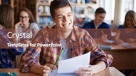  Presentation with failure and success - PPT theme with success in studies background and a tawny brown colored foreground