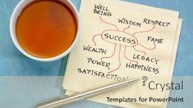  Presentation with career development - Presentation featuring success-ingredients-concept-or-mindmap background and a lemonade colored foreground