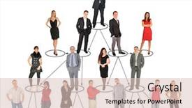  Presentation with diverse people - Presentation theme consisting of success ladder - different people taking diverse positions background and a lemonade colored foreground