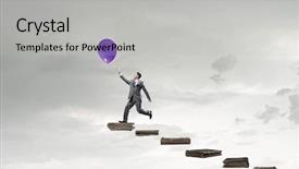  Presentation with take - Slide set featuring success ladder - take a short break background and a light gray colored foreground