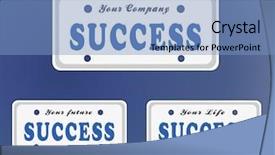  Presentation with success - Amazing presentation theme having driving excellence - success license plate backdrop and a  colored foreground