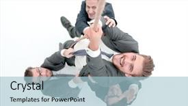  Presentation with climbing - Amazing PPT layouts having conceptual success teamwork - successful businessman climbing the rope backdrop and a light blue colored foreground