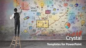  Presentation with ideas - PPT theme enhanced with success pillar - ideas and more background and a gray colored foreground