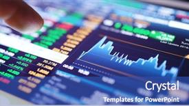  Presentation with stock market - Presentation theme consisting of success sharing - stock market graph and information background and a ocean colored foreground