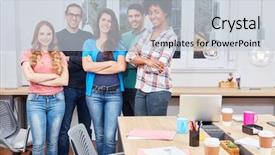  Presentation with start up business - Audience pleasing slides consisting of success sharing - successful young business start-up team backdrop and a lemonade colored foreground