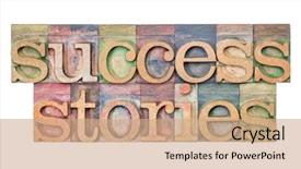  Presentation with success blocks - Beautiful theme featuring success stories - isolated text backdrop and a coral colored foreground
