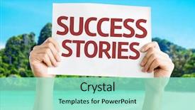  Presentation with story - Cool new PPT theme with success stories card backdrop and a seafoam green colored foreground