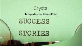  Presentation with success stories - Presentation design consisting of success-stories-phrase-written background and a soft green colored foreground