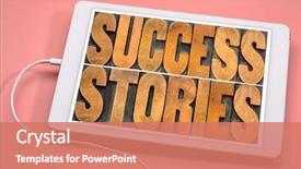  Presentation with story - Presentation having success stories typography - word abstract background and a coral colored foreground