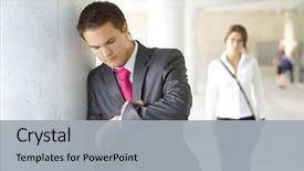  Presentation with story - PPT layouts consisting of success story - businesspeople he is waiting background and a light gray colored foreground