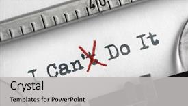  Presentation with attitude - Theme with success story - can't crossed out to read background and a light gray colored foreground