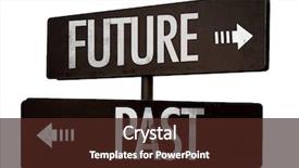  Presentation with future - Colorful PPT layouts enhanced with success story - future - past signpost isolated backdrop and a tawny brown colored foreground