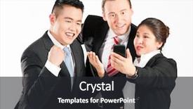  Presentation with five business people standing together and smiling - Colorful theme enhanced with this is two dart isolated on white background note visible grain at 100 best at smaller sizes backdrop and a pink colored foreground