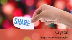  Presentation with share stories - Presentation design consisting of success story - share piece of paper background and a red colored foreground