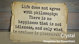  Presentation with useless - Presentation theme consisting of success story - top-50 the great russian writer background and a coral colored foreground