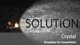  Presentation with lantern - Amazing PPT theme having success story - young pretty businesswoman with lantern backdrop and a gray colored foreground