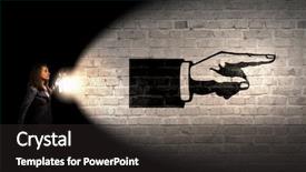  Presentation with lantern - Slides consisting of success story - young pretty businesswoman with lantern background and a dark gray colored foreground