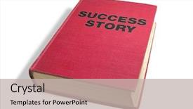  Presentation with story book - Slides consisting of success story book background and a soft green colored foreground