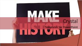  Presentation with history - Audience pleasing presentation consisting of success story leaders - make history card isolated backdrop and a red colored foreground