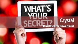  Presentation with whats in a name - Presentation featuring success story leaders - tablet pc with text whats background and a tawny brown colored foreground