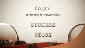  Presentation with story - Theme enhanced with success-story-text-written background and a sky blue colored foreground