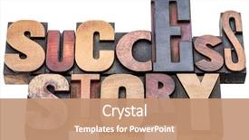  Presentation with success blocks - Colorful presentation theme enhanced with success story word abstract - isolated backdrop and a coral colored foreground