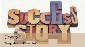  Presentation with success blocks - PPT layouts enhanced with success story word abstract - text background and a coral colored foreground