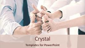  Presentation with business success - Slide deck consisting of cheer up - success and winning concept background and a  colored foreground