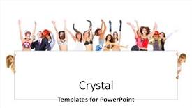  Presentation with poster - Slide deck consisting of success with empty poster background and a white colored foreground