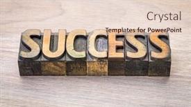  Presentation with success blocks - Audience pleasing slides consisting of success-word-abstract-in-vintage backdrop and a lemonade colored foreground