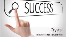  Presentation with autobiography biography written in search - Presentation theme having success written in search bar background and a light gray colored foreground