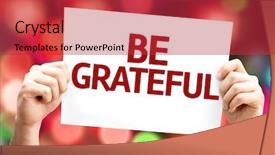  Presentation with attitude - Slide set having attitude gratitude - be grateful card with colorful background and a coral colored foreground