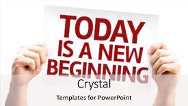  Presentation with new beginning - Audience pleasing theme consisting of 2015 goals - today is a new beginning backdrop and a sky blue colored foreground